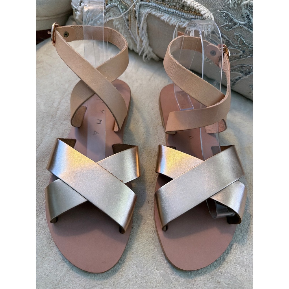 KYMA‎ NWOT Patmos Bronze Rose Gold SIZE 39-9 handmade in greece